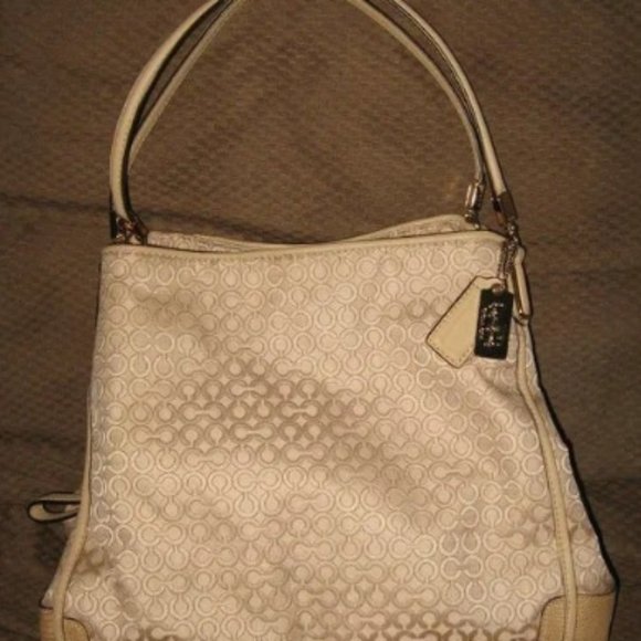 ❤️COACH Madison Phoebe Op Art Sateen Triple Compartment...